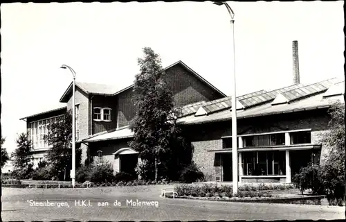 Ak Steenbergen Nordbrabant Niederlande, H. K. I. aan de Molenweg