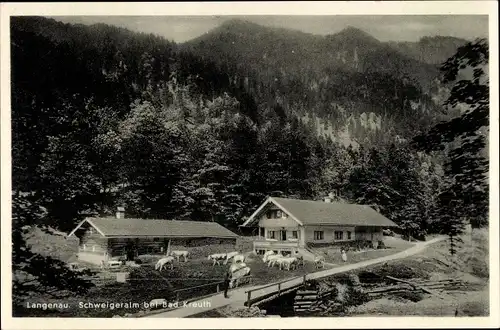 Ak Langenau Kreuth am Tegernsee Oberbayern, Café Schweigeralm