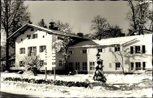 Ak Rottach Egern in Oberbayern, Kurhaus im Winter