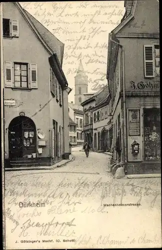 Ak Bad Dürkheim am Pfälzerwald, Wachenheimer Straße mit Blick zur Kirche