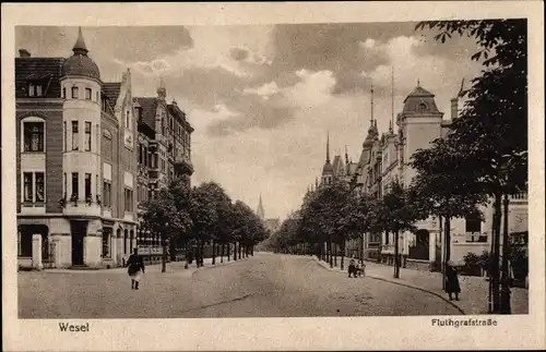 Ak Wesel am Niederrhein, Fluthgrafstraße