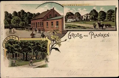 Litho Planken Neuhaldensleben Haldensleben Börde, Gasthaus, Rinder