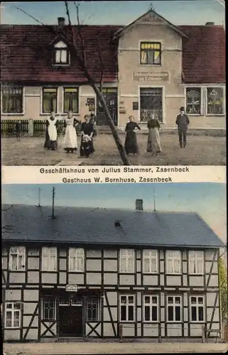 Ak Zasenbeck Wittingen in Niedersachsen, Geschäftshaus Julius Stammer, Gasthaus