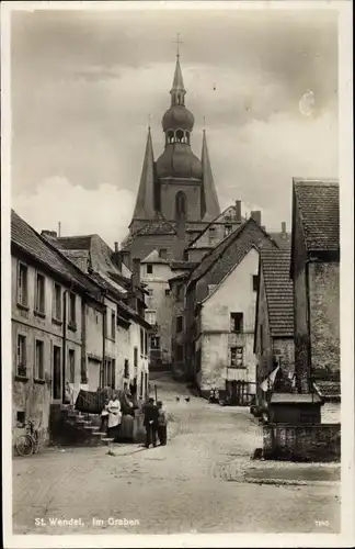 Ak Sankt Wendel im Saarland, Im Graben, Kirche
