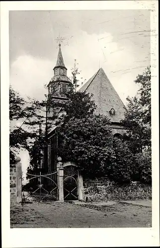 Ak Groß Rohrheim in Hessen, evangelische Kirche