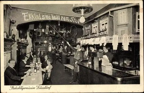 Ak Düsseldorf am Rhein, Blick in das Radschlägermuseum, Mühlenstraße 8