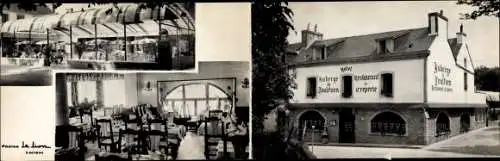 Klapp Ak Quimperlé Finistère, Auberge de Toulfoen, Restaurant, Innenansicht