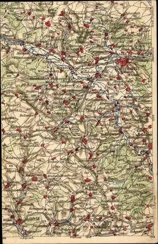 Landkarten Ak Kulmbach, Hollfeld, Umgebung