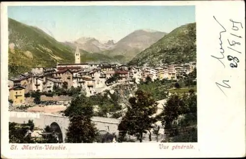 Ak Saint Martin Vésubie Alpes Maritimes, Vue generale