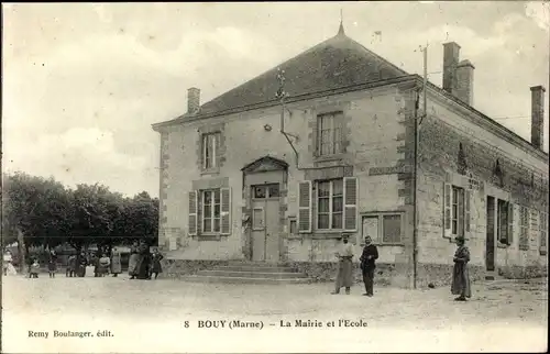 Ak Bouy Marne, La Mairie, L'Ecole