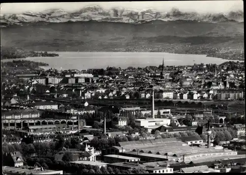 Ak Zürich Stadt Schweiz, Stadt von der Waid gesehen
