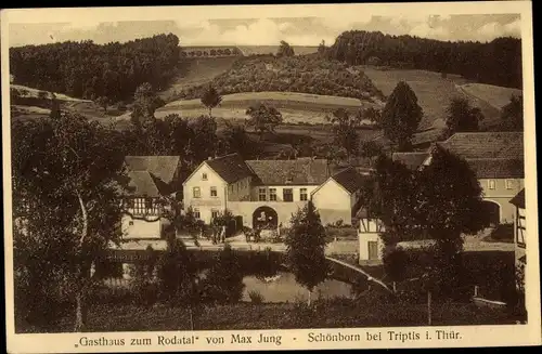 Ak Schönborn Triptis in Thüringen, Gasthaus zum Rodatal