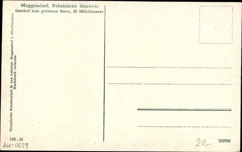 Ak Muggendorf Wiesenttal Fränkische Schweiz, Gasthof zum goldenen Stern, Kutsche