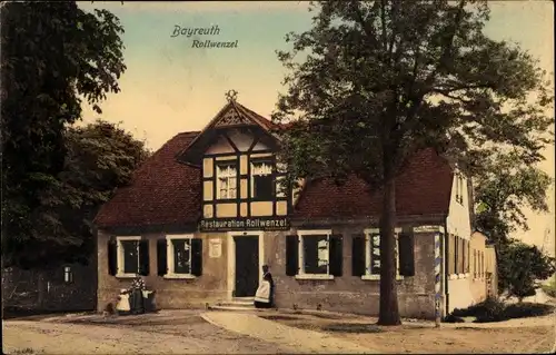 Ak Bayreuth in Oberfranken, Gasthaus Dorothea Rollwenzel, Rollwenzelei