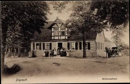 Ak Bayreuth in Oberfranken, Gasthaus Dorothea Rollwenzel, Rollwenzelei, Rollwenzelhaus