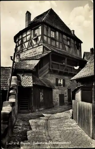 Ak Lauf an der Pegnitz in Mittelfranken Bayern, Judenturm, Heimatmuseum