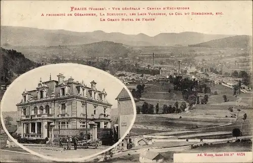 Ak Fraize Vosges, Vue generale, Le Grand Hotel