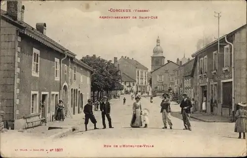 Ak Corcieux Vosges, Rue de l'Hotel de Ville