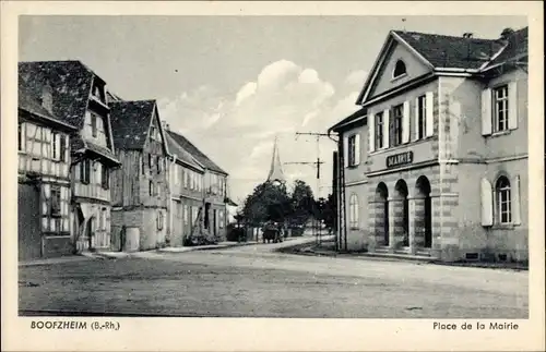 Ak Boofzheim Elsass Bas Rhin, Place de la Mairie