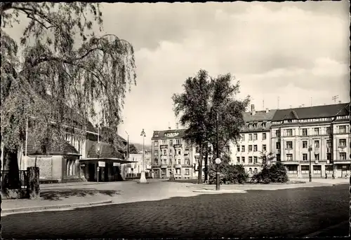 Ak Gera in Thüringen, Südbahnhof am Sachsenplatz