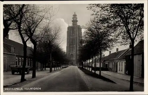 Ak Westkapelle Walcheren Zeeland, Vuurtoren