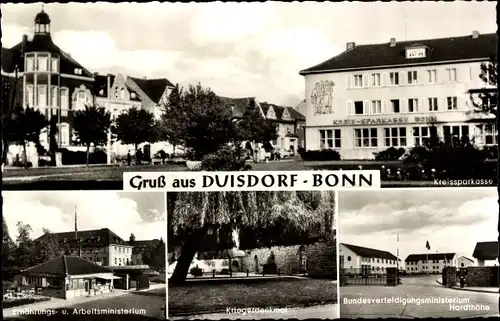 Ak Duisdorf Bonn am Rhein, Bundesverteidigungsministerium Hardthöhe, Arbeitsministerium, Denkmal