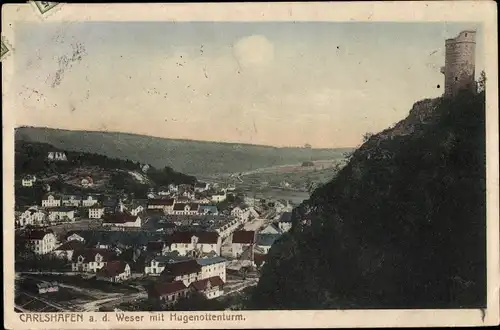 Ak Bad Karlshafen an der Oberweser Hessen, Hugenottenturm