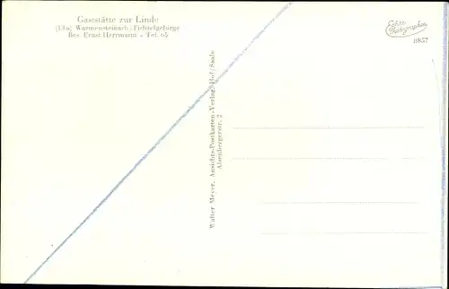 Ak Warmensteinach Oberfranken Bayern, Gasthof zur Linde