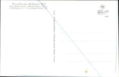 Ak Oberdielbach Waldbrunn im Odenwald, Pension Dielbacher Hof,