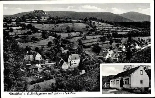 Ak Hirschthal in der Pfalz, Reichsgrenze, Ruine Fleckstein, Fleckenstein, Lembach Elsass Bas Rhin