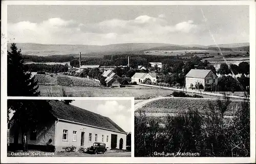 Ak Waldbach Bretzfeld in Württemberg, Gesamtansicht, Gasthaus Karl Lauck