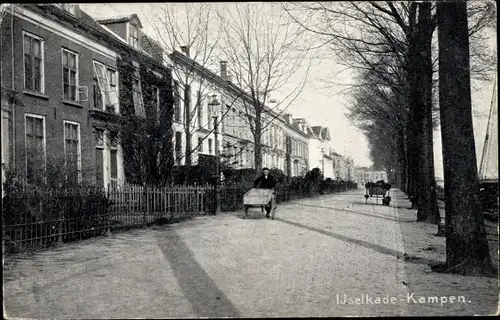 Ak Kampen Overijssel Niederlande, IJsselkade, Straßenpartie