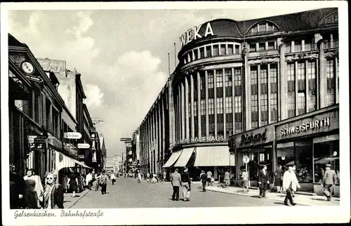 Ak Gelsenkirchen, Bahnhofstraße, Geschäft Schweisfurth, WEKA, Richard