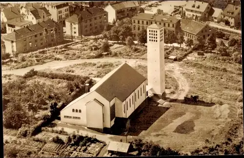 Ak Gevelndorf Lüdenscheid im Märkischen Kreis, Katholische Kirche Maria Königin, Vogelschau