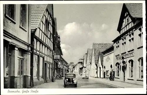 Ak Bramsche in Niedersachsen, Große Straße, Automobile, Central-Hotel, Geschäfte