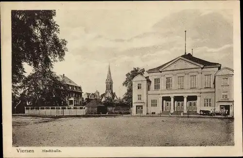 Ak Viersen in Nordrhein Westfalen, Stadthalle, Kirche