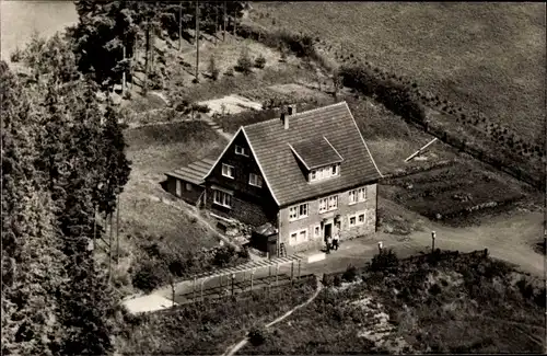 Ak Medebach im Sauerland, Hotel Pension Weddelberghof, Fliegeraufnahme