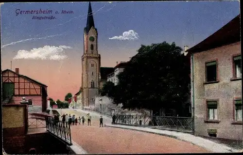 Ak Germersheim am Rhein, Ringstraße