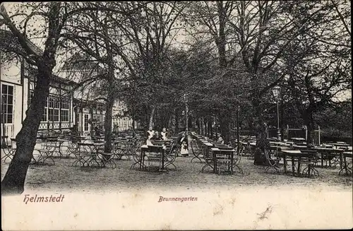 Ak Helmstedt in Niedersachsen, Brunnengarten
