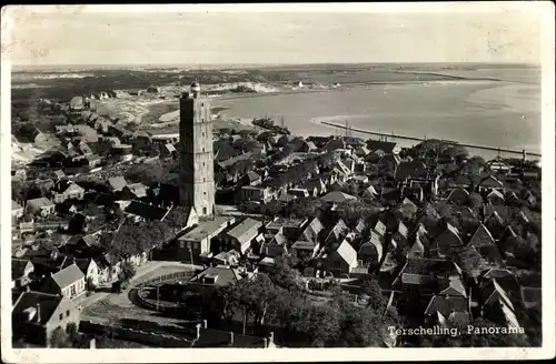 Ak West Terschelling Friesland Niederlande, Panorama