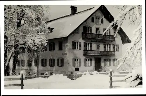 Foto Ak Bad Heilbrunn Oberbayern, Alpenhof, Winter