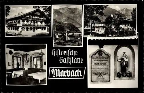 Ak Fischbachau in Oberbayern, Historische Gaststätte Marbach