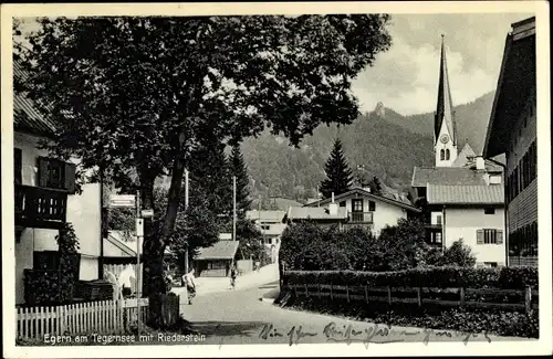 Ak Egern in Oberbayern, Ortsansicht mit Riederstein