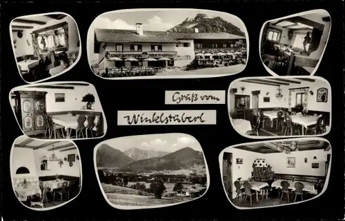 Ak Winkl Fischbachau Oberbayern, Cafe Winklstüberl, Innenansicht