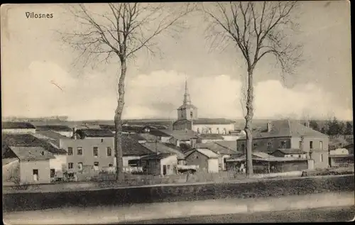 Ak Vilosnes sur Meuse Lothringen Meuse, Ortsansicht, Panorama