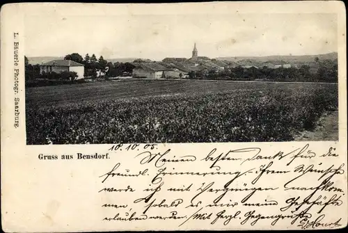 Ak Bénestroff Bensdorf Lothringen Moselle, Panorama, Landschaft, Ortsansicht