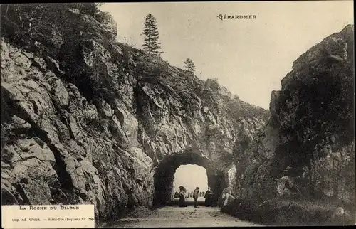 Ak Gérardmer Lothringen Vosges, la Roche du Diable