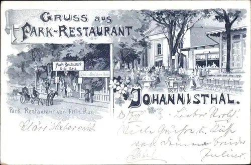 Ak Berlin Treptow Johannisthal, Park Restaurant
