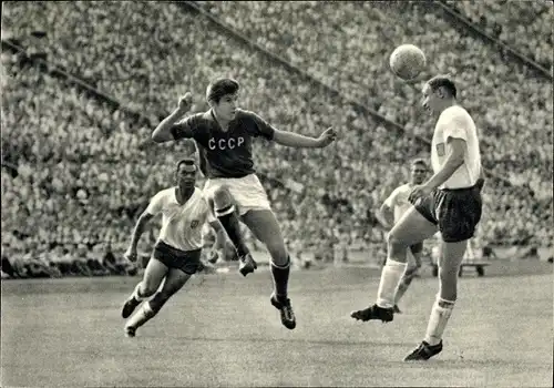 Ak Fußball Länderspiel Russland Deutschland, Aus deutschen Landen 1966