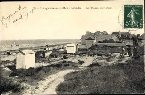 Ak Langrune sur Mer Calvados, les Dunes, côté Ouest